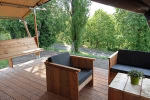 camping-la-perle-creuse-tente safari-5 personnes-Nevada-vue extérieure terrasse