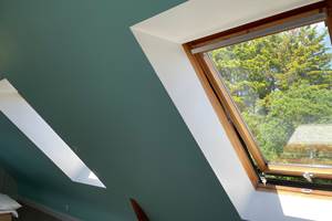Chambre 4 velux turquoise