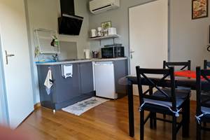 Cuisine équipée de l'appartement T3 ou T2