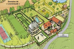 perspective du Domaine par le paysagiste François-Xavier MOUSQUET