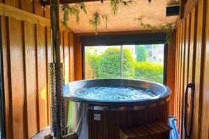 Bain nordique privatif chauffé au bois