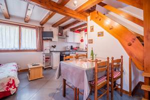 La pièce principale (coin salon, coin repas, cuisine)