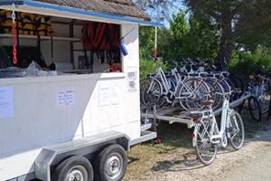 location de vélos et vélos électrique au port.