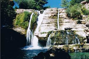 Baignade aux cascades de Navacelles