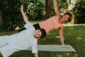 séance de sport en famille