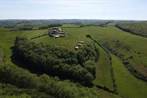 Vue aérienne ferme du Hitton