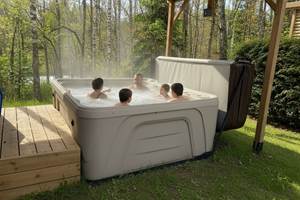 Spa privatif chauffé à 38°C sans vis à vis