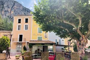 Hôtel Restaurant La Forge - terrasse sous l'ombre d'un platane