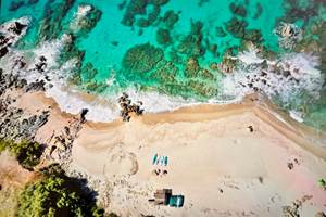 Abbartello kayak Corse paddle vue de la plage par drone