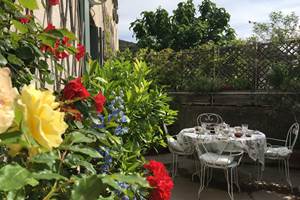 petit-déjeuner sur la terrasse