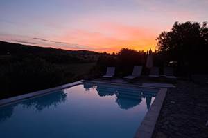 Piscine-Coucher de soleil