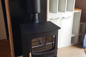 Cabane du Renard, poêle à bois