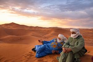 Une pause au milieu des dunes