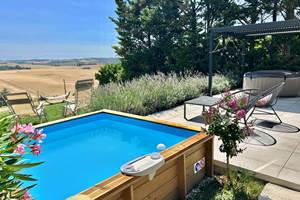 Piscine et jacuzzi sur la terrasse