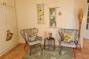 Chambre Cannelle - La villa des cannes Sainte marie La Reunion