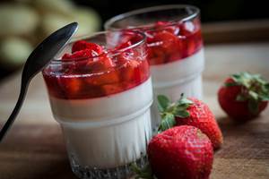 Panna cotta à la fraise du Lot