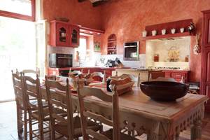 Maison en Provence de charme  - Cuisine Ocre rouge  - Lapalud - Vaucluse
