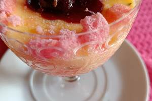 Crème vanille façon grand-mère biscuit rose de Reims