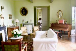 Le salon des chambres d'hôtes la Rougeanne près de Carcassonne
