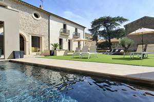 Piscine paratagée des Gîtes de Monte Blanco, chambres d’hôtes près de Pézenas.