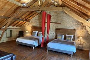 Chambre avec 2 lits 160cm grands espaces