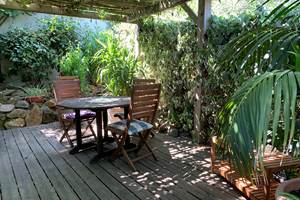 La terrasse de la chambre "GLYCINE"
