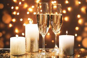 Champagne et bougies