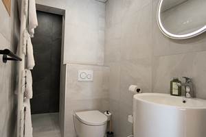 salle bain rénovée avec douche italienne