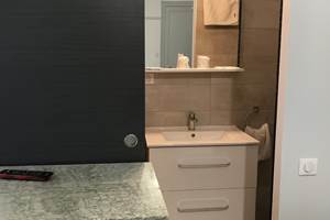 Le Clos Fleuri - triple confort- salle d'eau et son meuble vasque