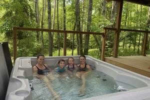 Spa privatif chauffé à 38°C sans vis à vis