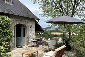 Terrasse Gîte La Blanchie Haute