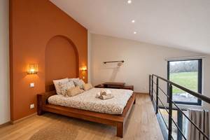 La chambre dans l'alcove en mezzanine
