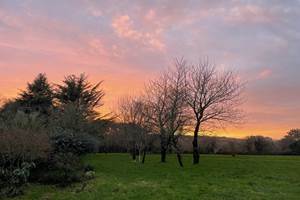 Coucher de soleil en hiver