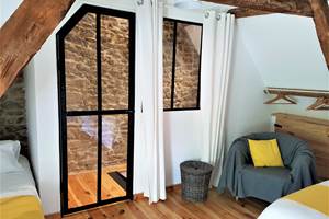 Chambre étage, décoration verrière