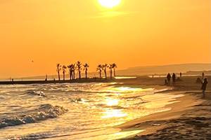 Coucher de soleil plage de Valras