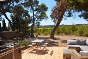 vue terrasse sur la pinède