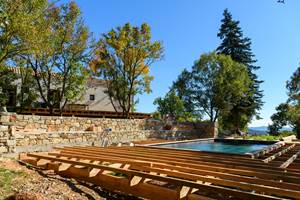terrasse piscine en cours de construction (octobre 2025)