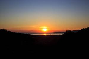coucher du soleil au ruone en corse