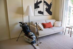 après le parcours de golf