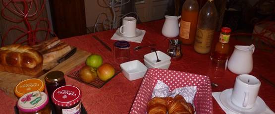Petit déjeuner avec nos produits locaux