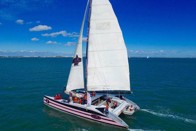 Navigation sur un maxi catamaran