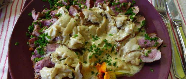 Magret de canard aux cèpes