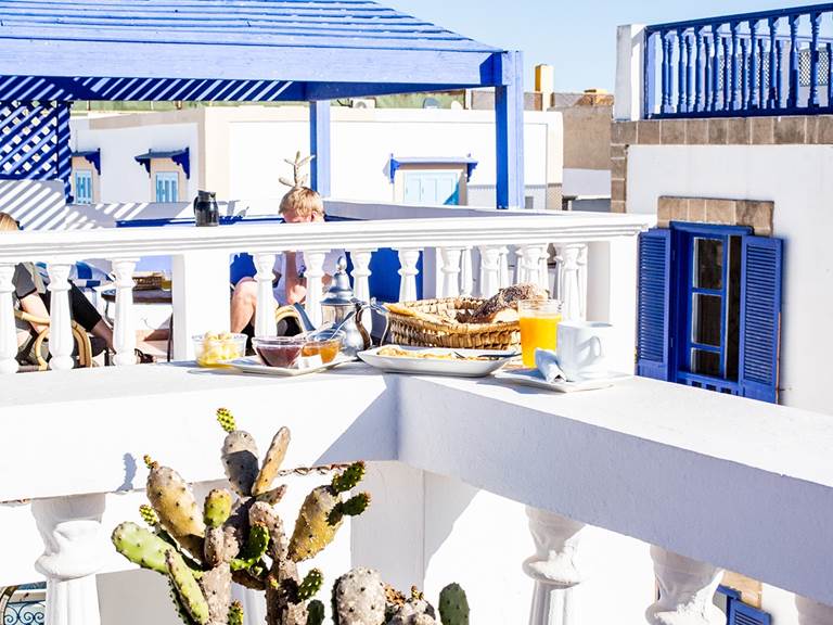 Breakfast on a roof top