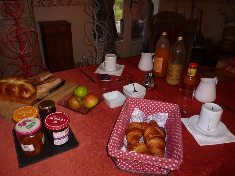 Petit déjeuner avec nos produits locaux