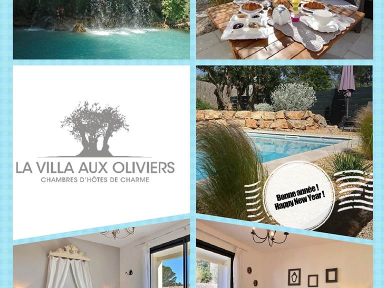 Voeux 2019 happy new year la villa aux oliviers maison d'hôtes chambres d'hôtes de charme