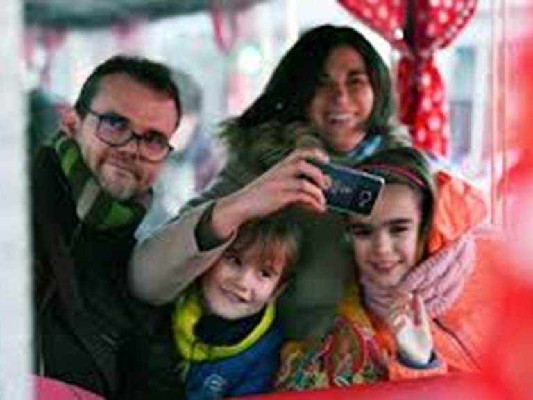 a bord du petit train de noel