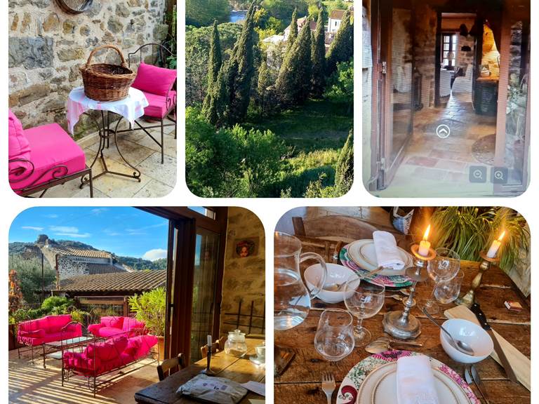 Chambres  d'hôtes LE ROC SUR L'ORBIEU**** -  terrasse et piscine chauffée