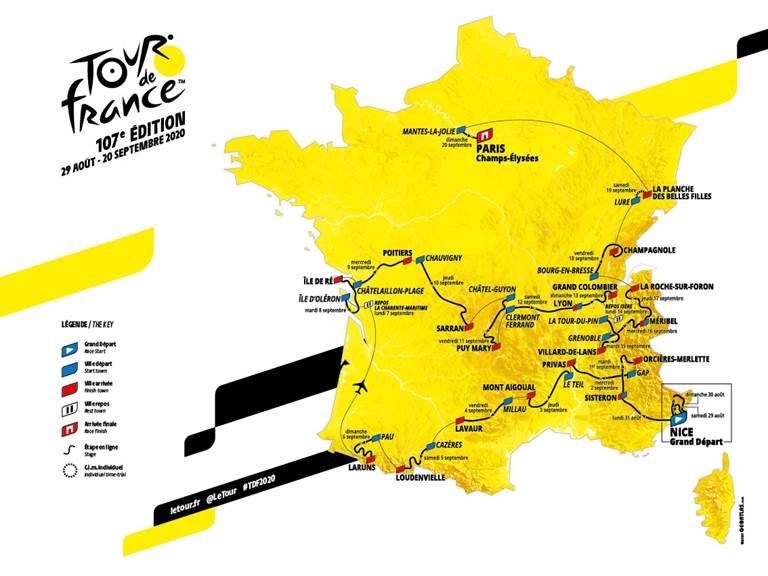 Carte tourdefrance2020