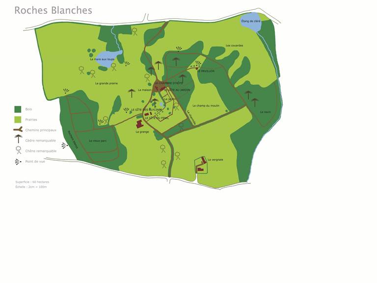 Plan du Parc des Roches Blanches