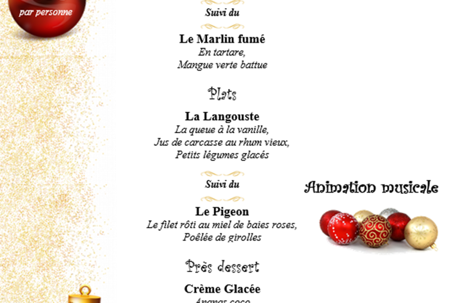 Menu de noel 2019